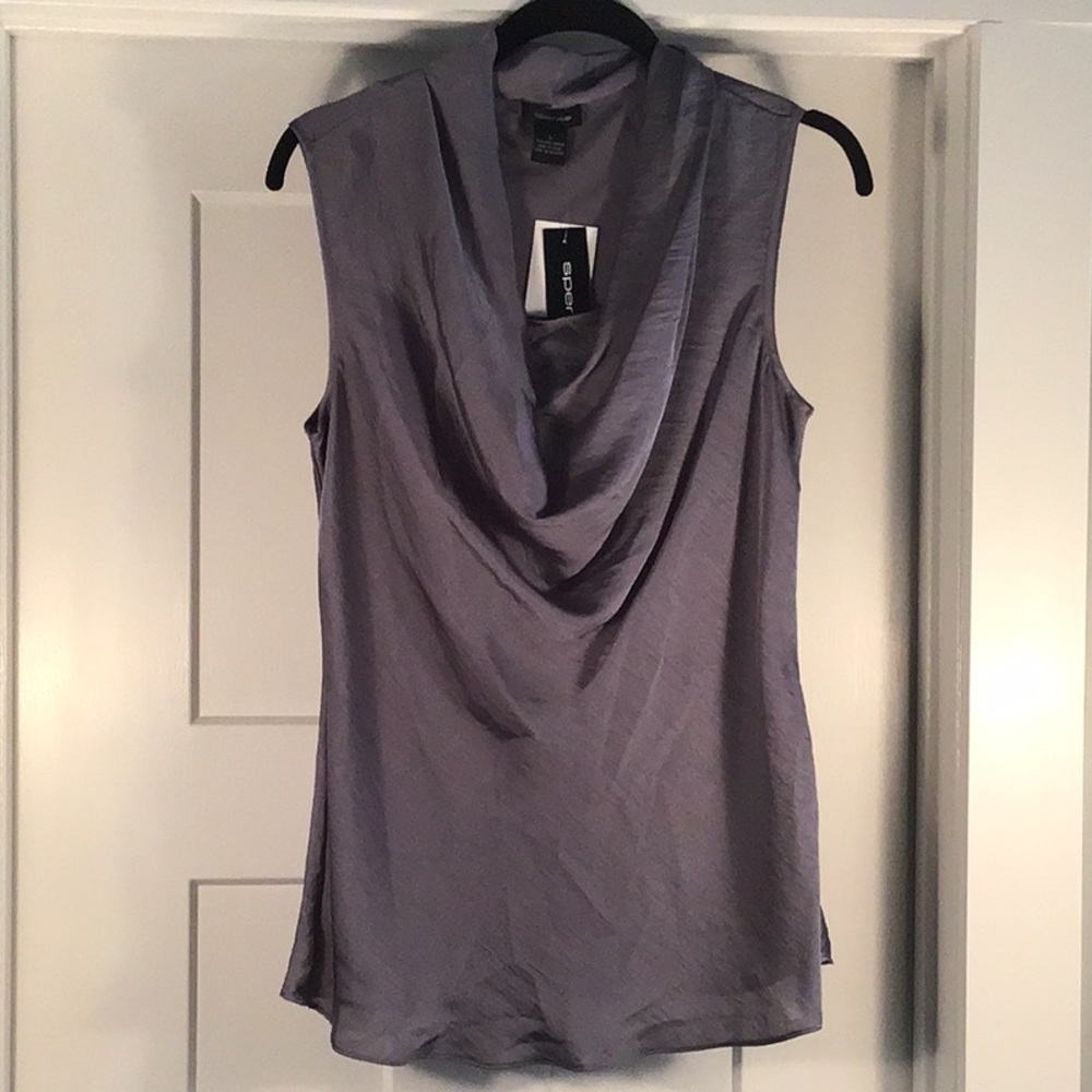 Spense size L sleeveless blouse gray